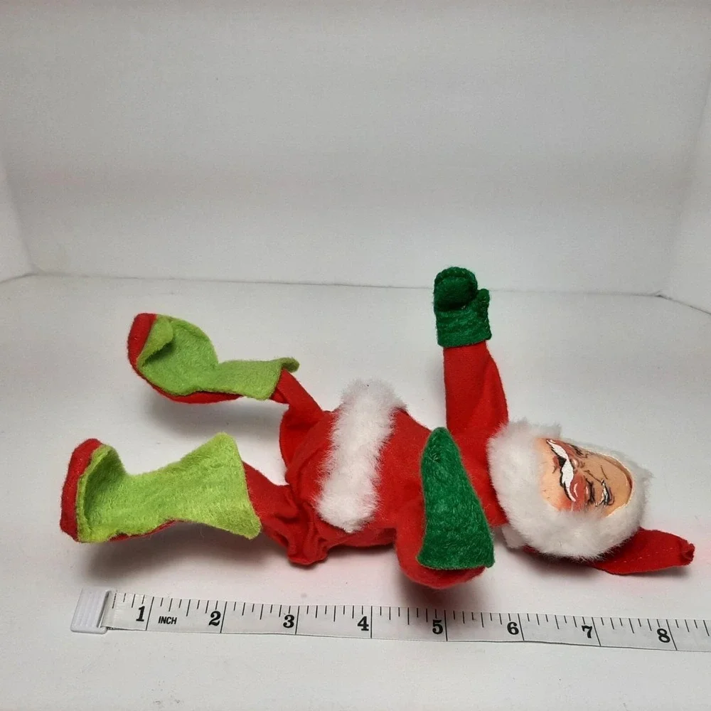 Vintage '71 Annalee Santa Claus Mobilitee Doll Christmas Decorative Shelf Sitter